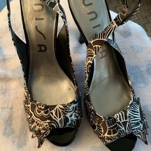 Black and White Heels with bow